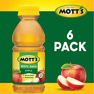 Mott's 100% Original Apple Juice 8oz, 6 Pack