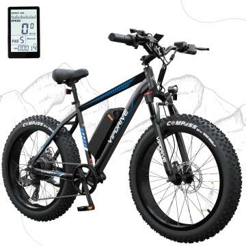 Electric Bike for Adults, 500 700W ebike, 48V 13AH Battery, 26 Inch Fat Tire Electric Bicycle, Shimano 7 Speed Up to 26MPH 60Miles Range Mountain E-Bike UL 2849 Certified