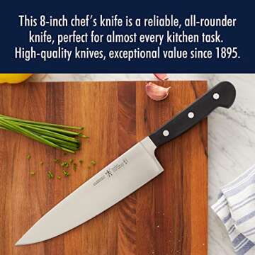 HENCKELS Classic Razor-Sharp 8-inch Slicing Knife, German Engineered Informed by 100+ Years of Mastery, Stainless Steel