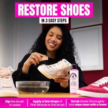 Pink Miracle Shoe Cleaner - 4 Oz for All Shoe Types