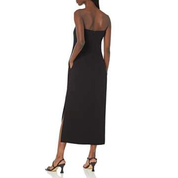 Theory womens Crepe Strapless Maxi Dress, Black, 0 US