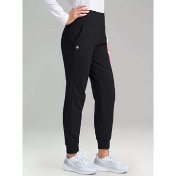 High Waisted Water Resistant Thermal Joggers