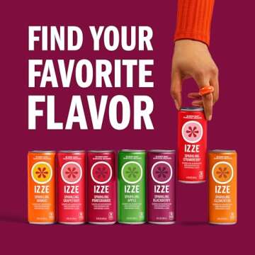 IZZE Blackberry Juice, No Sugar Added, 8.4 oz., 24/Carton