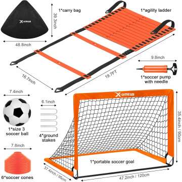 Backyard Soccer Goals - Training Set with Ball & Agility Gear