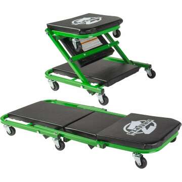 Pro-LifT C-2036DG Black/Green 300 Lbs Mechanic Creeper