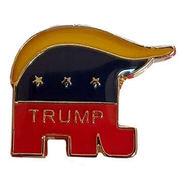 Trade Winds Wholesale Pack of 50 Trump GOP Republican Party Motorcycle Hat Cap Lapel Pin