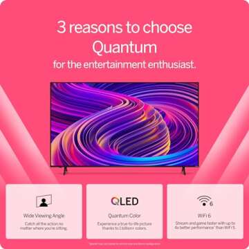 VIZIO 75-inch Quantum 4K QLED Smart TV - Renewed, Exceptional Gaming & Streaming