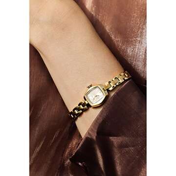 Bulova Ladies' Classic Dress Mini 2-Hand Quartz Watch, Stainless Steel, Arabic Markers, Gold Tone