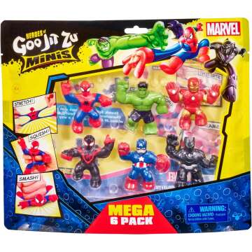 Marvel Heroes Goo Jit Zu 6 Pack of Mini Figures