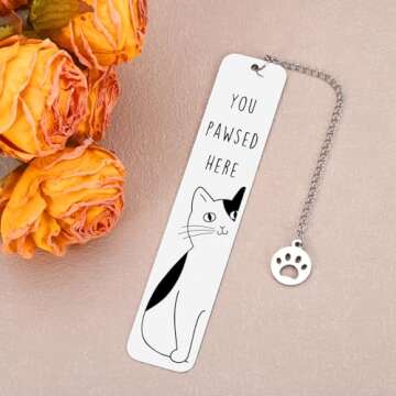 Cat Lover Gifts for Women Men, Cute Bookmarks for Women Girls, Funny Cat Gifts for Friends Coworkers, Birthday Gifts for Cat Lovers, Reading Accessories for Book Lovers, Bookish Gifts for Book Club