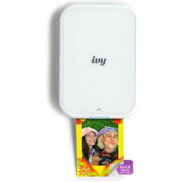 Canon Ivy 2 Mini Photo Printer for iOS & Android, Sticky-Back Prints