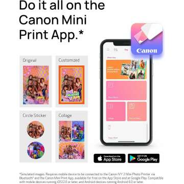 Canon Ivy 2 Mini Photo Printer for iOS Android Devices