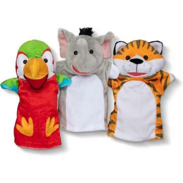 Melissa & Doug Safari Buddies Hand Puppets Set