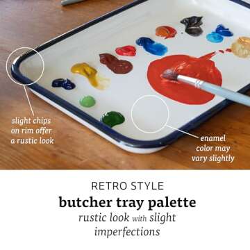 Art Alternatives Enamel Butcher Tray 7x10.5 inches, White