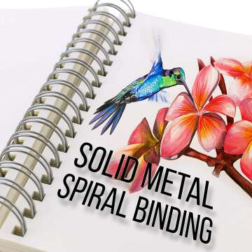 Quality Spiral Bound Sketch Book Pack of 2