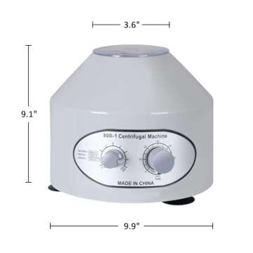 SUPER DEAL Electric Lab Laboratory Centrifuge Machine Low Speed 4000 RPM Capacity 20 ml x 6 Desktop Lab Medical Practice with Timer and Speed Control - 110v