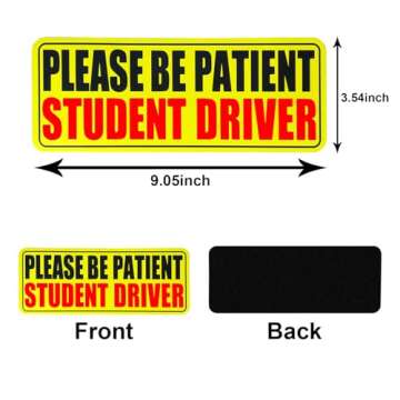 3-Pack Student Driver Magnets | Safe Driving Reminder Stickers