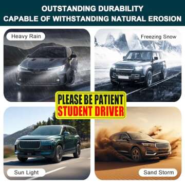 Student Driver Magnets - Safety Reminder Stickers