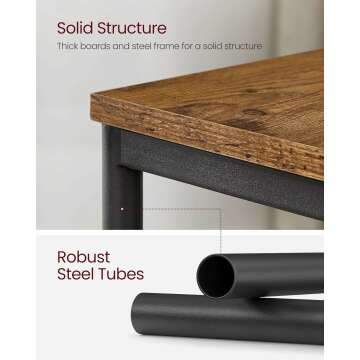 VASAGLE Side Table for Small Spaces - Stylish Design