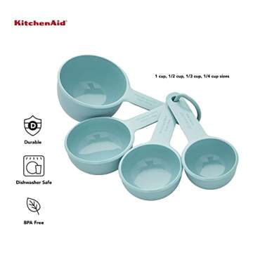 KitchenAid 4-Piece Aqua Sky Measuring Cups Set