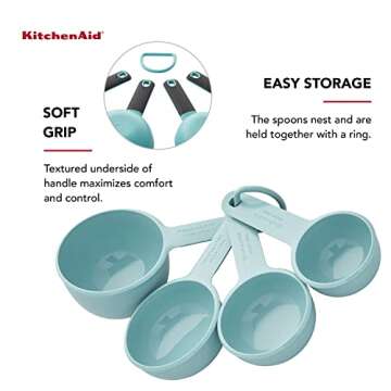 KitchenAid 4-Piece Aqua Sky Measuring Cups Set