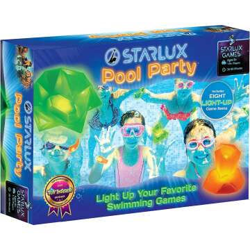 Swimming Pool Party Set: Dive Toys and Pool Toys That Glow in The Dark | Summer Toys for Kids Ages 8-12+, 1-8 Players | Play Your Favorite Swim Games Using Light Up Toys