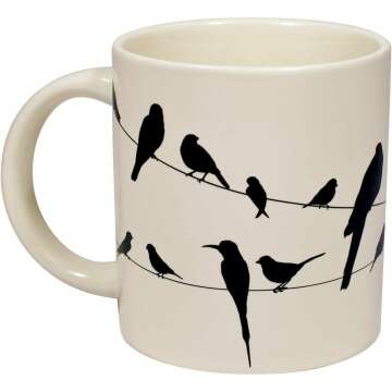 Birds on a Wire Heat Changing Mug for Coffee Lovers