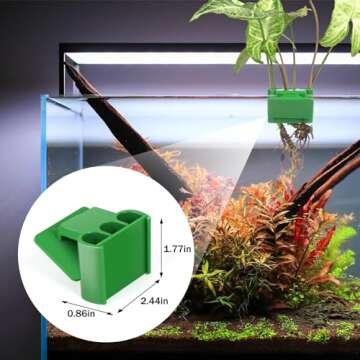 Roetelo 2Pcs 3 Holes Upgraded Aquatic Plant Cup Aquarium Plant Holder for Tank, Hanging Aquarium Plant Holder, Aquarium Aquatic Plant Cultivation, Aquarium Plant Decoration.