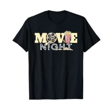 Movie Night T-Shirt Family Movie Night Shirts Popcorn Tees T-Shirt