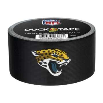 Duck Brand 282370 Jacksonville Jaguars NFL Team Logo Duct Tape, 1.88-Inch by 10 Yards, Single Roll