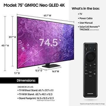 Experience 75-Inch Samsung Neo QLED 4K Smart TV – Unmatched Gaming & Entertainment