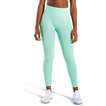 M MOYOOGA Seamless Legging for Women High Waist Tummy Control Workout Gym Sport Active Yoga Fitness Pants (Small, Green Marl)