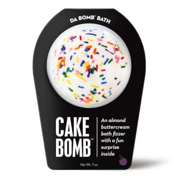 Da Bomb Bath Cake Bath Bomb with Sprinkles, 7oz