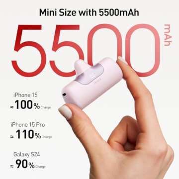 iWALK Portable Charger 5500mAh - Small Power Bank for Fast Charging