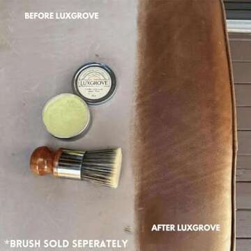 Luxgrove Leather Salve& Brush Set,Leather Repair Furniture Repair Salve,Leather Repair Cream