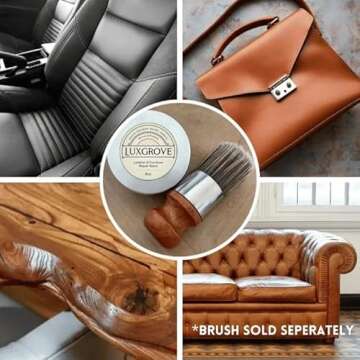 Luxgrove Leather Salve& Brush Set,Leather Repair Furniture Repair Salve,Leather Repair Cream