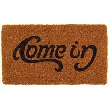 COCO MATS 'N MORE Funny Come in/Go Away Ambiagram Coir Entrance Mat/Doormat 18" X 30" - Vinyl Back