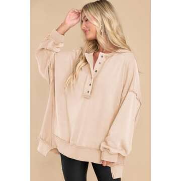 AlvaQ Oversized Women's Sweatshirt - Cozy Style 2024