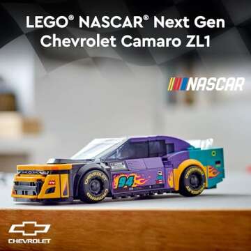 LEGO Speed Champions NASCAR Next Gen Chevrolet Camaro ZL1, Model Racecar Building Set, NASCAR Collectible Racing Toy for Kids Ages 9 and Up, 76935