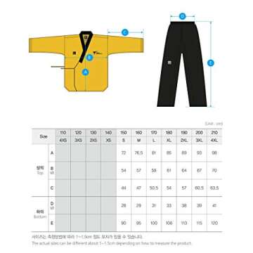 MOOTO Korea Taekwondo WT Logo Tabek High Dan Poomsae Uniform Master Demonstration MMA Martial Arts Gym School Academy (180 (Height : 180~189cm)(5.90~6.20ft))