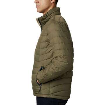 Columbia Men’s POWDER Lite Winter Jacket, Water Repellent, Stone Green,Small