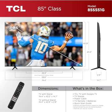 Elevate Your Entertainment with TCL 85-Inch 4K UHD Smart TV