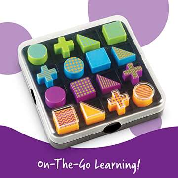 Learning Resources Mental Blox Go! 30 Games and Puzzles, Ages 5+ Educational Travel Games for Kids, Brain Teaser Games and Puzzles, STEM Games, 3-D Puzzles, Critical Thinking for Kids