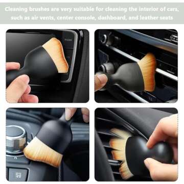 Nchampionba 4 Pack Car Interior Cleaning Brushes Set for Dusting