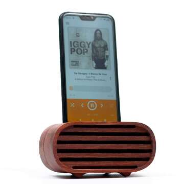 Personalized Oak Wood iPhone Amplifier