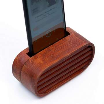 Personalized Oak Wood iPhone Amplifier