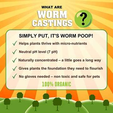 20 oz 100% Organic Worm Castings – Natural Superfood for Plant Growth, Root Development & Growing Healthier, Stronger Crops – Non Toxic & Kind to Soil – Resealable Zip Pouch – Life Cycle Organics