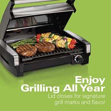 Hamilton Beach Indoor Grill - Adjustable Temperature, Nonstick