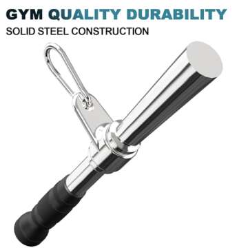 POWER GUIDANCE Triceps Pull Down Attachment, Cable Machine Accessories for Home Gym, Lat Pull Down Attachment Weight Fitness