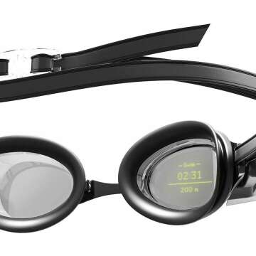FORM Smart Swim Goggles with FREE 1-Year Membership, Fitness Tracker with a See-Through Display that Shows your Metrics while Swimming